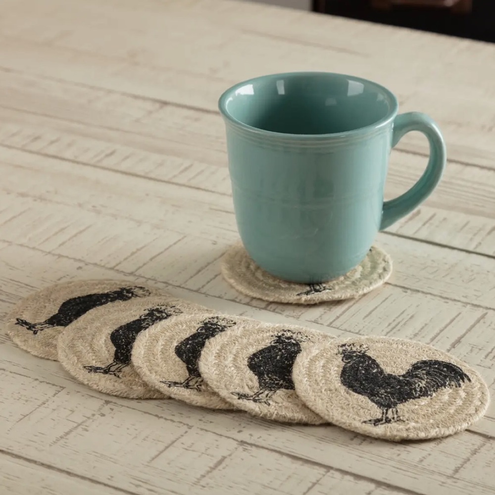 Set of 6 Farmhouse Jute Coasters